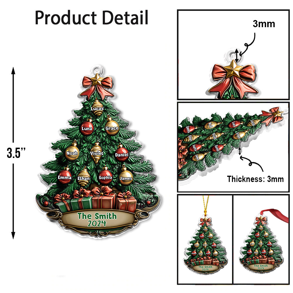 Joyeux Noël - Ornement de Noël personnalisé pour la famille