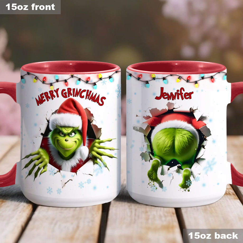 Joyeux Grinchmas - Mug personnalisé avec étole de Noël