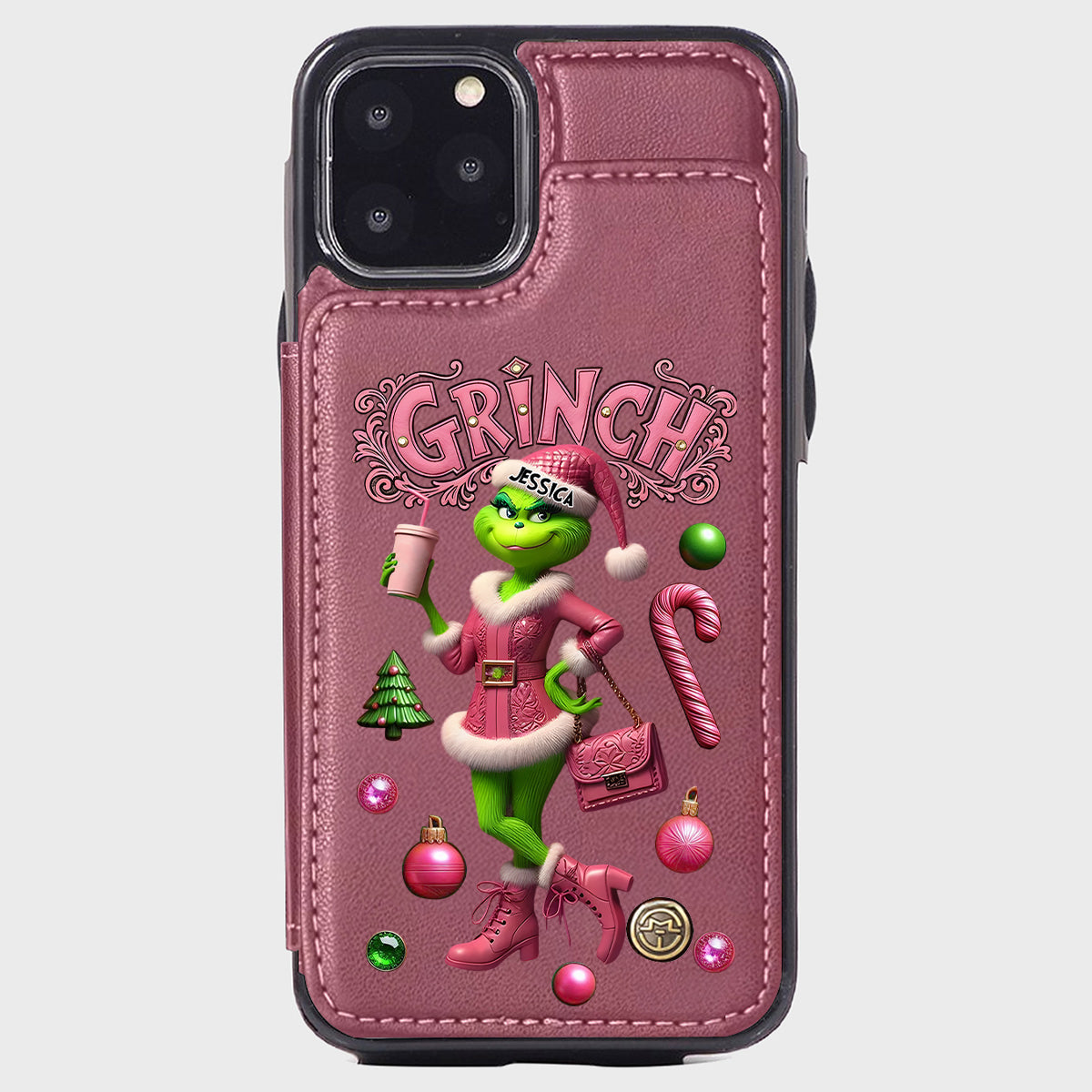 Merry Grinchmas - Personalized Stole Christmas Wallet Phone Case