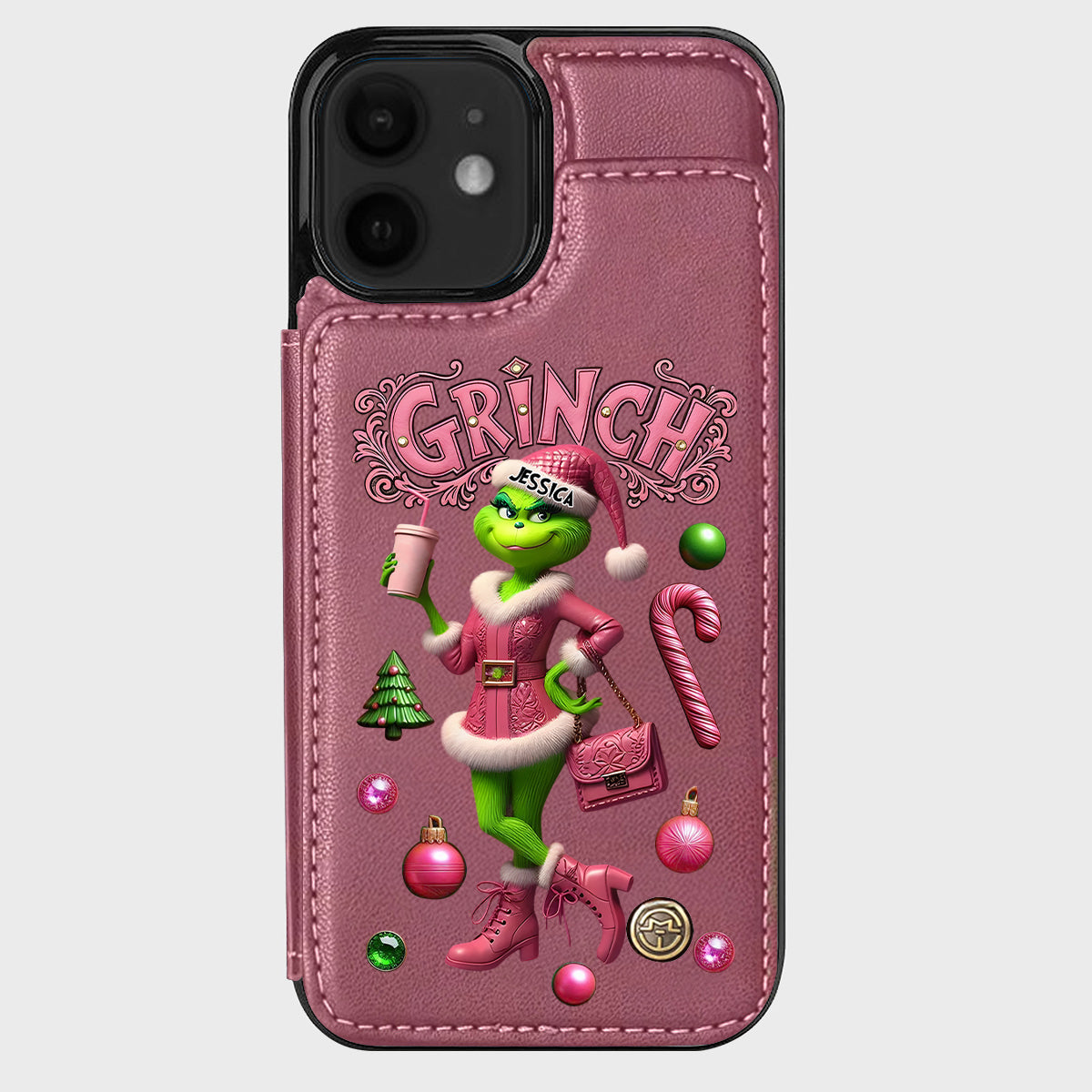 Merry Grinchmas - Personalized Stole Christmas Wallet Phone Case