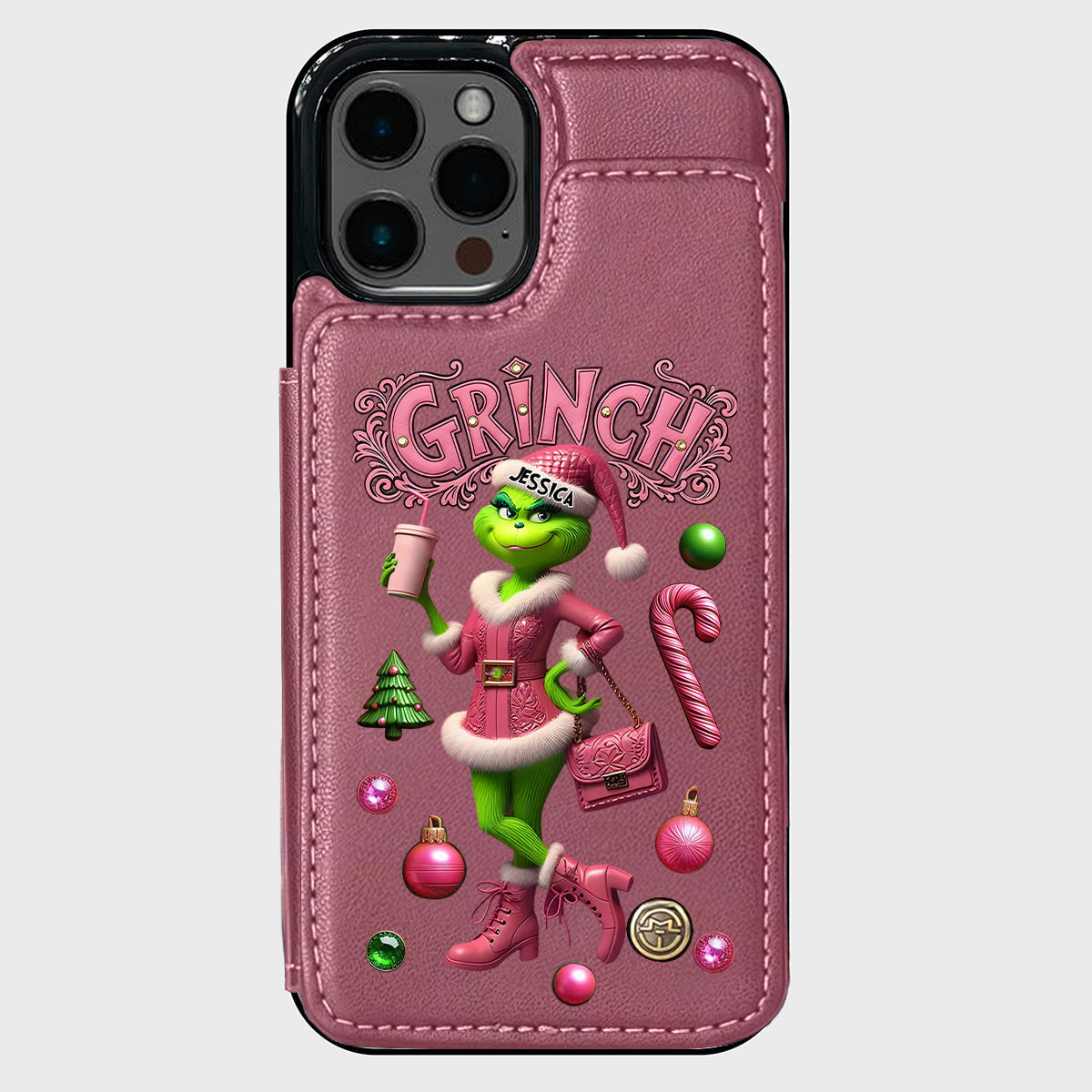 Merry Grinchmas - Personalized Stole Christmas Wallet Phone Case