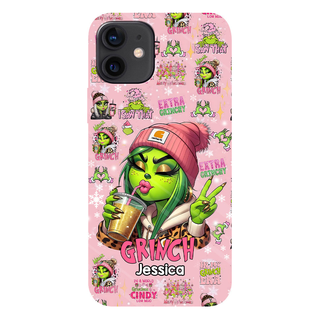 Coque de téléphone Pinky - Imprimé intégral « Étole de Noël » personnalisé
