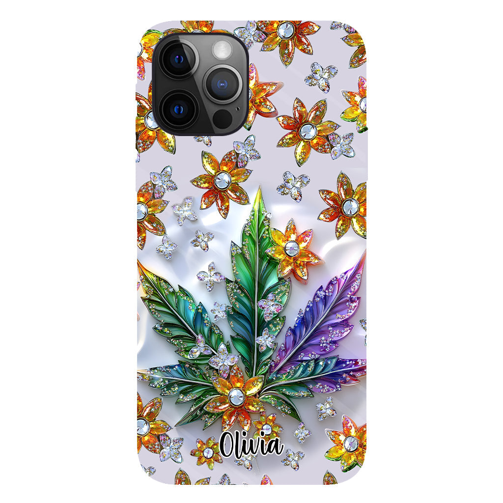 Belle feuille - Coque de téléphone personnalisée avec motif cannabis