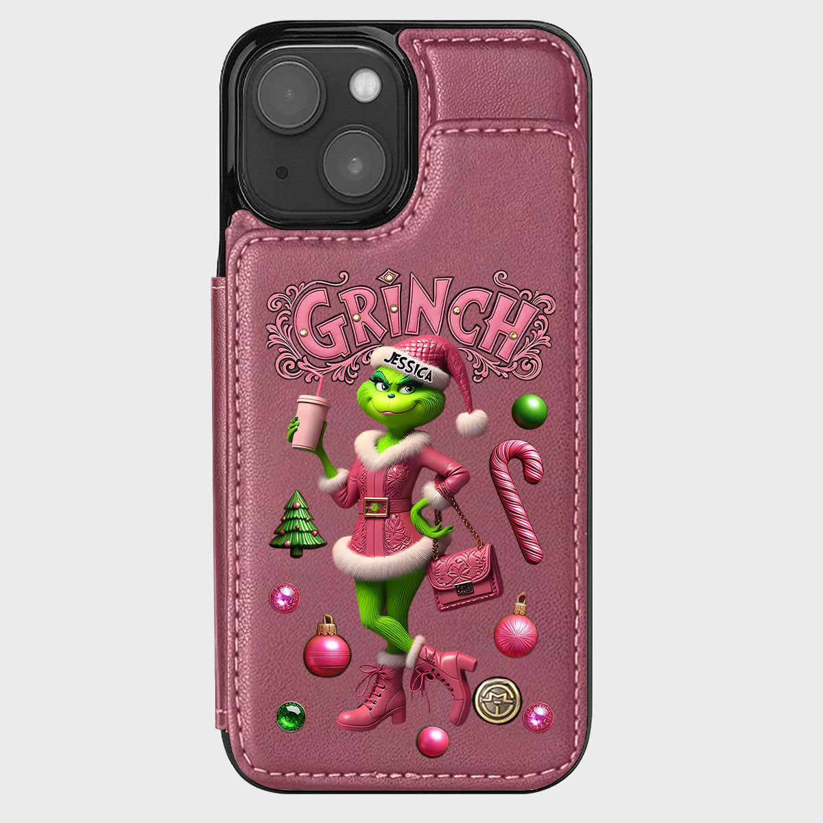Merry Grinchmas - Personalized Stole Christmas Wallet Phone Case
