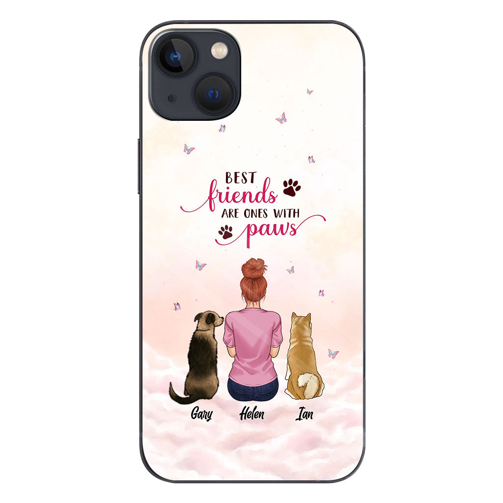 Les meilleurs amis sont ceux qui ont des pattes - Coque de téléphone transparente personnalisée pour chien