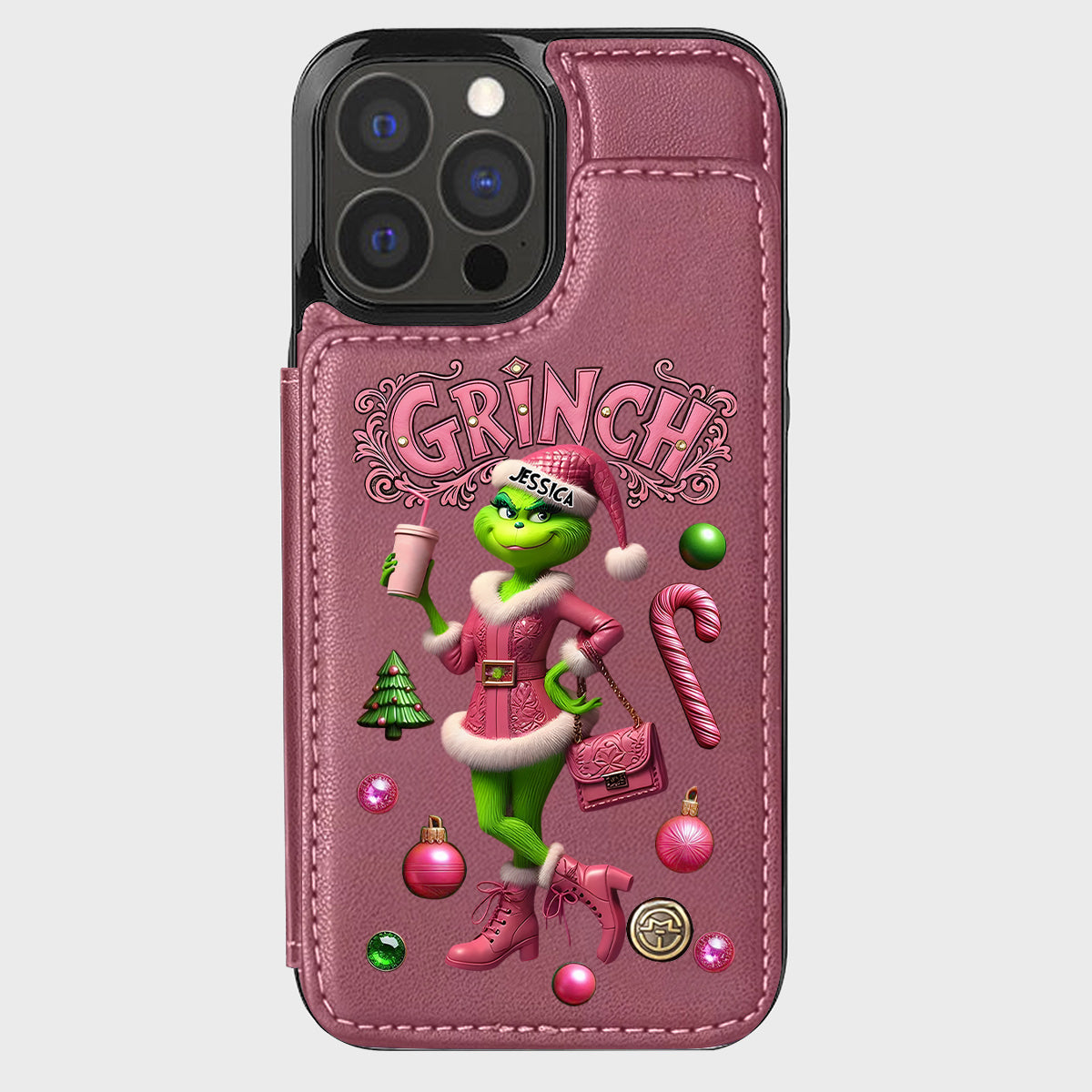 Merry Grinchmas - Personalized Stole Christmas Wallet Phone Case