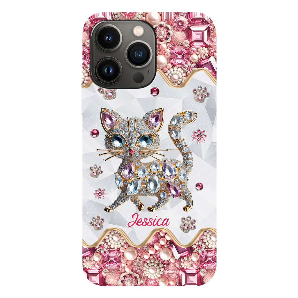 Coque de téléphone personnalisée avec motif chat pour une fille qui aime les chats
