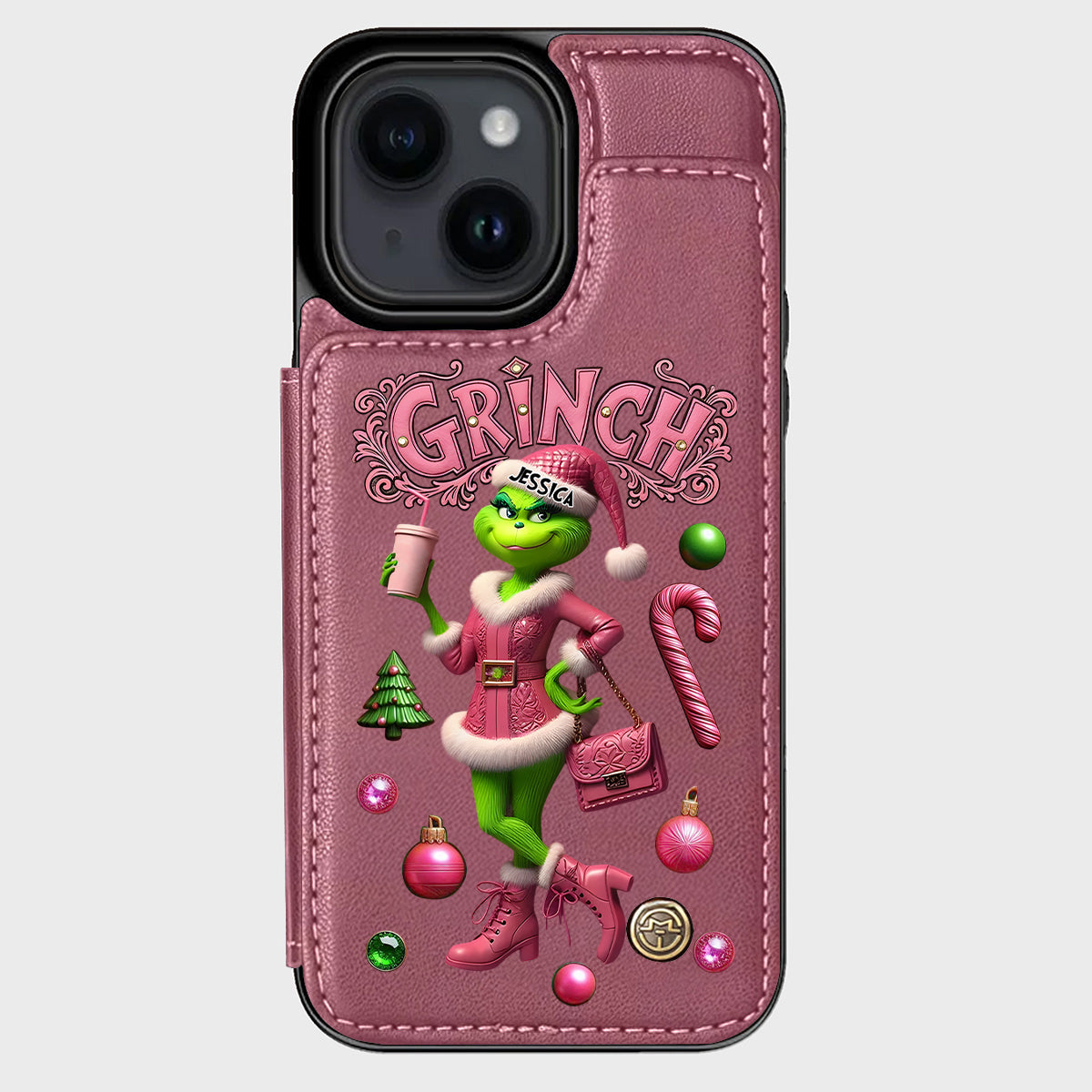 Merry Grinchmas - Personalized Stole Christmas Wallet Phone Case