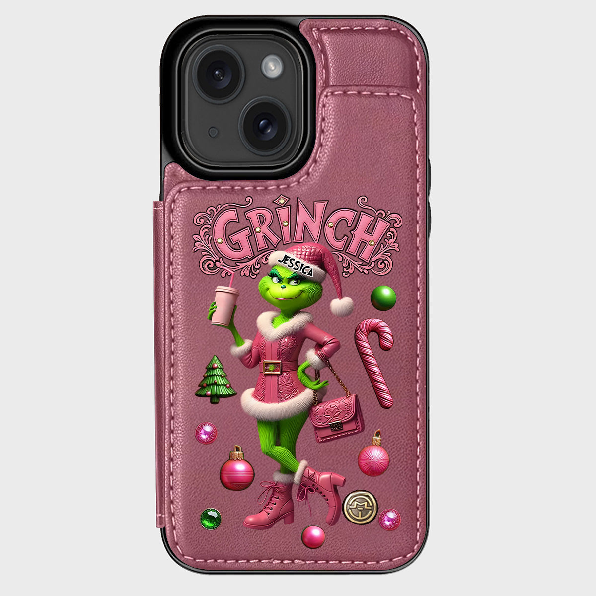 Merry Grinchmas - Personalized Stole Christmas Wallet Phone Case