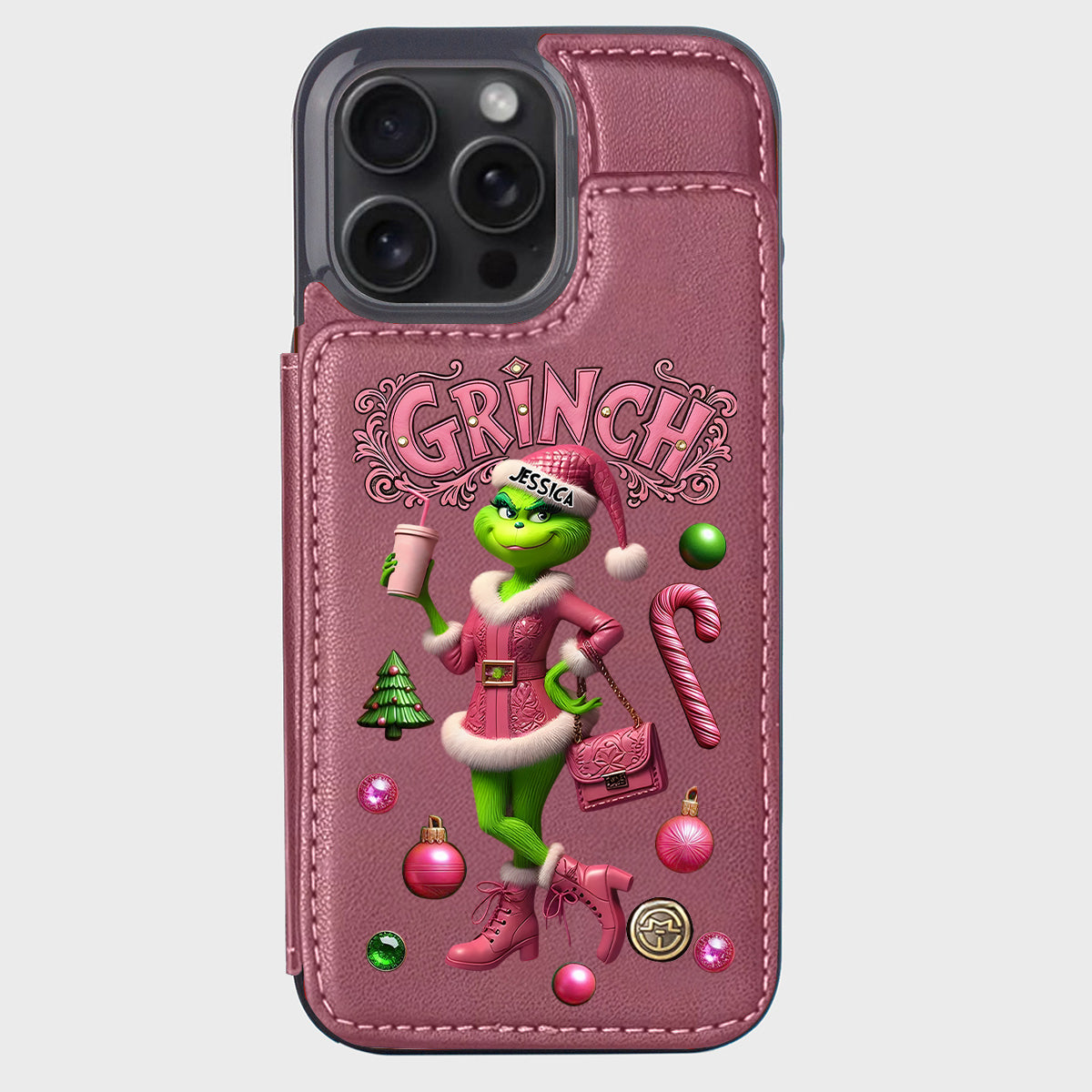 Merry Grinchmas - Personalized Stole Christmas Wallet Phone Case