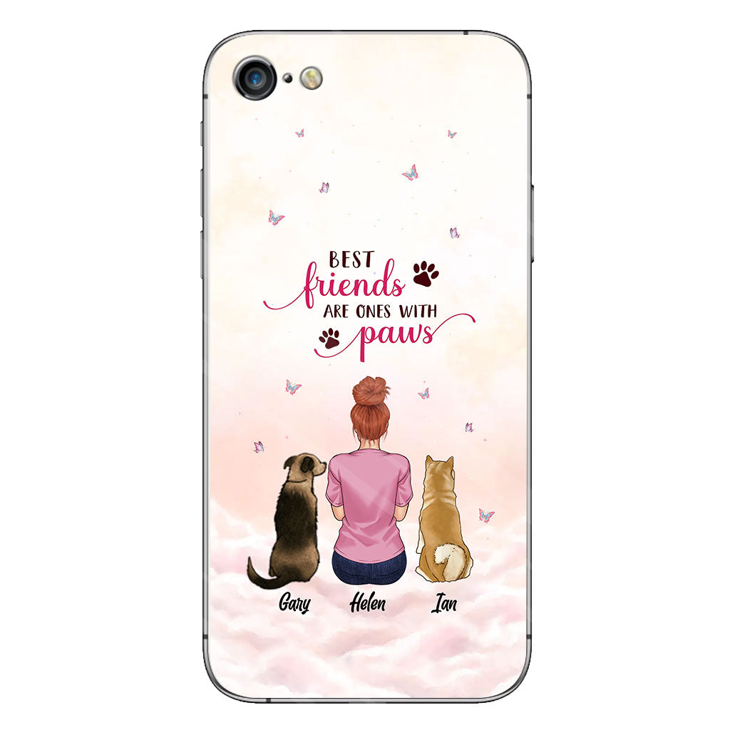 Les meilleurs amis sont ceux qui ont des pattes - Coque de téléphone transparente personnalisée pour chien