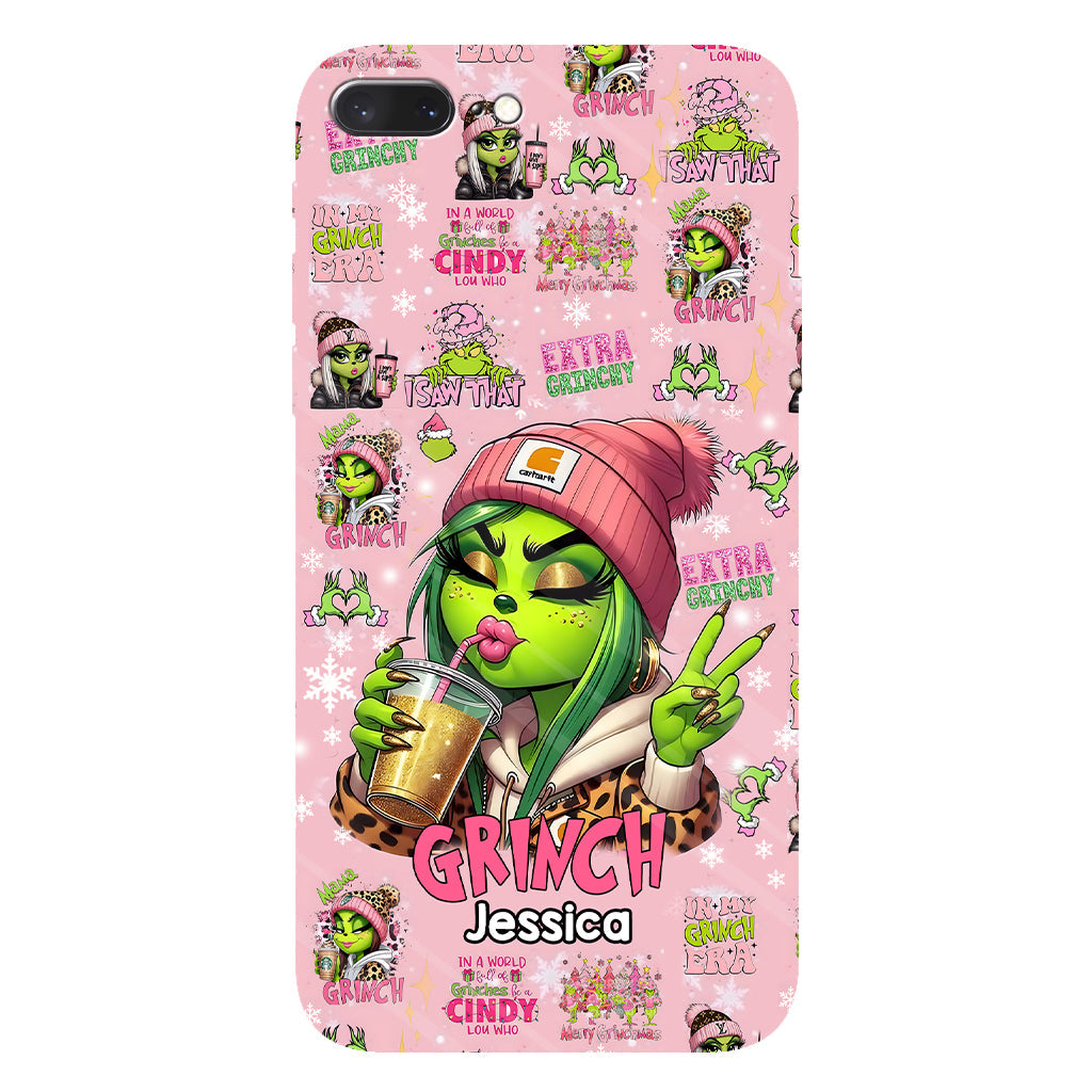 Coque de téléphone Pinky - Imprimé intégral « Étole de Noël » personnalisé