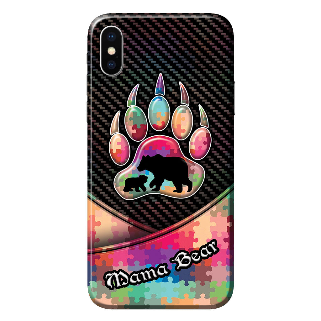 Coque de téléphone Maman Ours - Sensibilisation à l'autisme