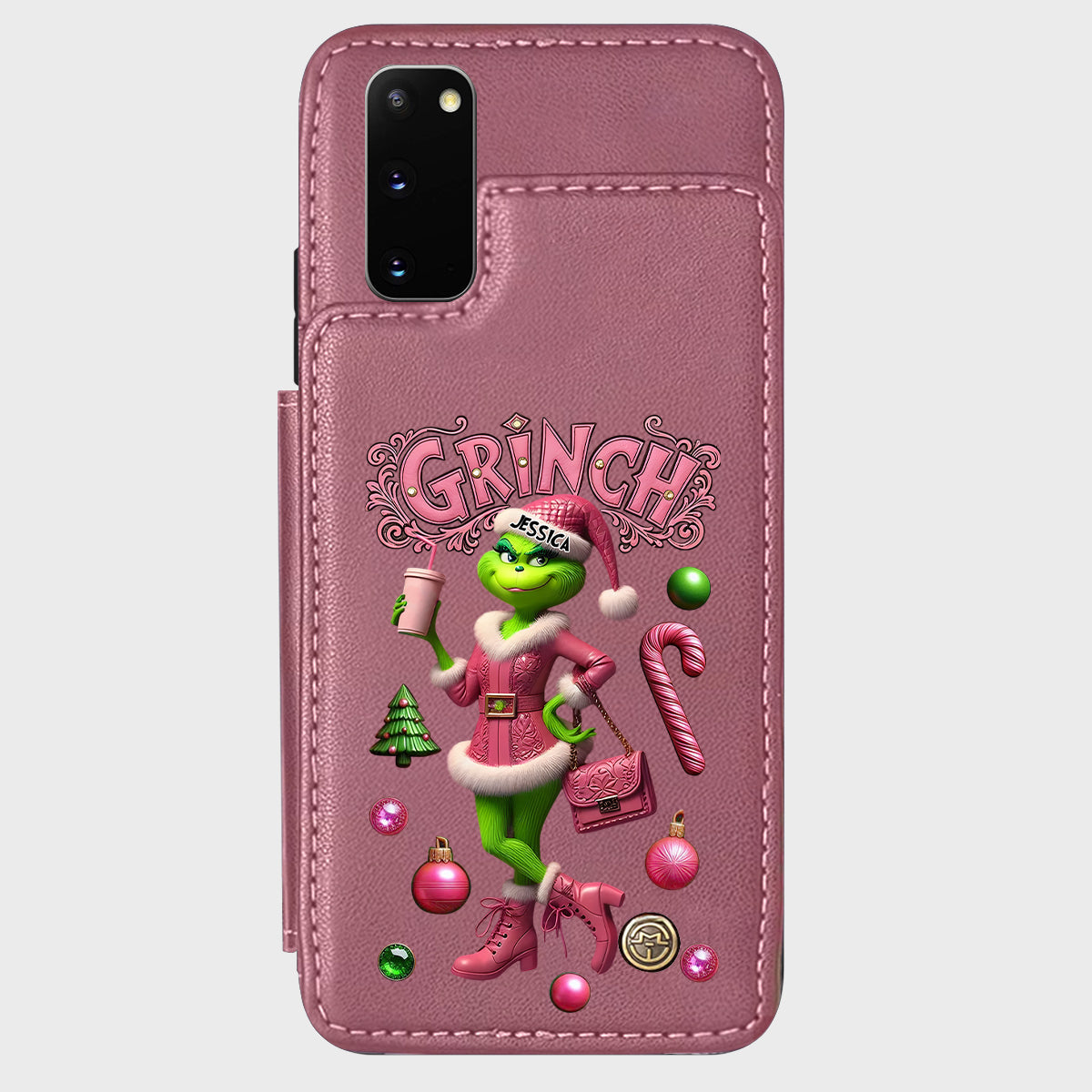 Merry Grinchmas - Personalized Stole Christmas Wallet Phone Case