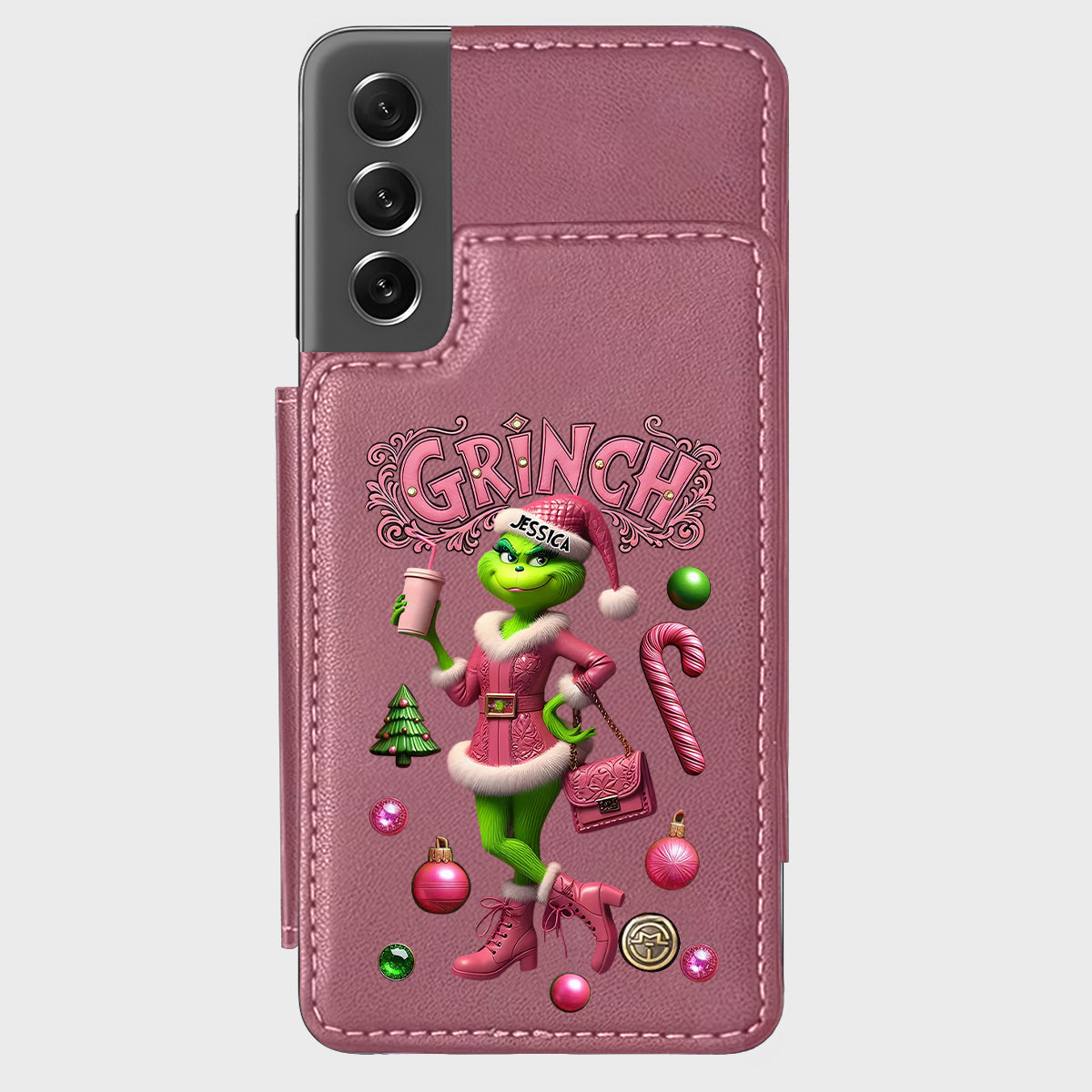 Merry Grinchmas - Personalized Stole Christmas Wallet Phone Case