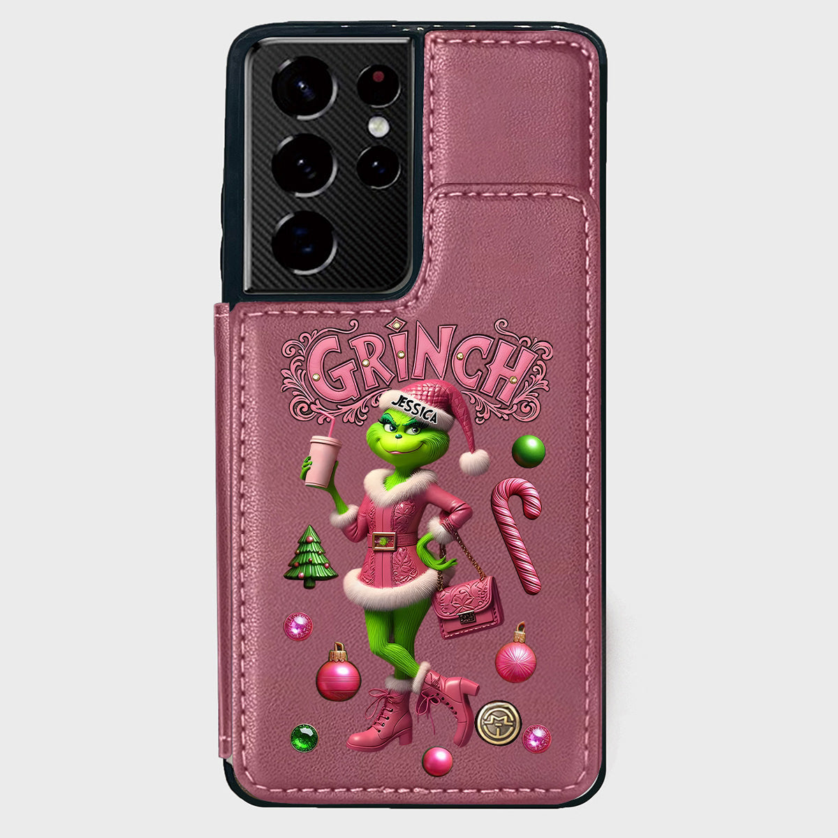 Merry Grinchmas - Personalized Stole Christmas Wallet Phone Case