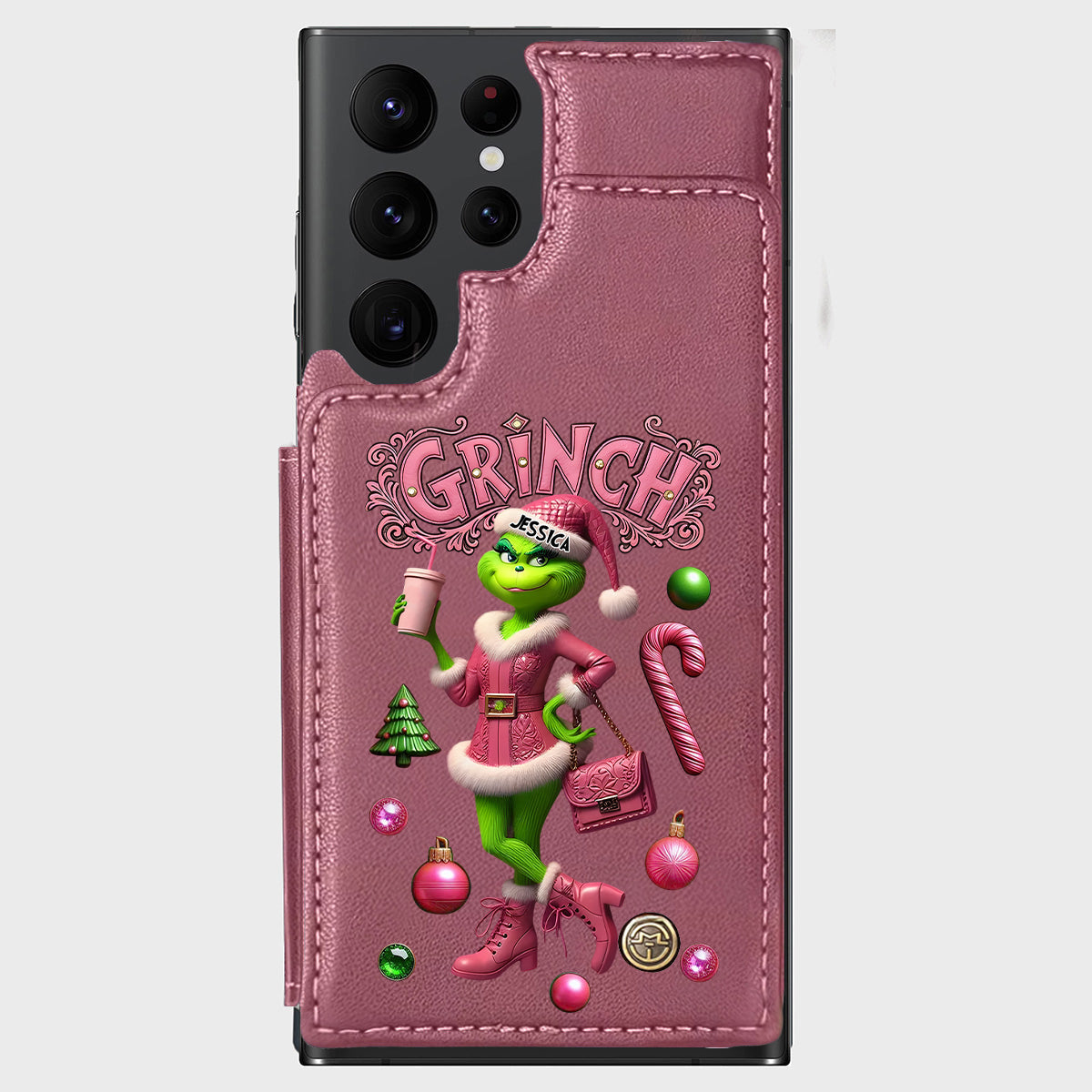 Merry Grinchmas - Personalized Stole Christmas Wallet Phone Case