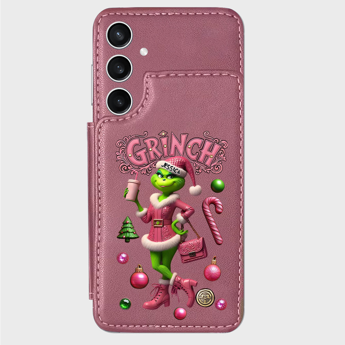 Merry Grinchmas - Personalized Stole Christmas Wallet Phone Case