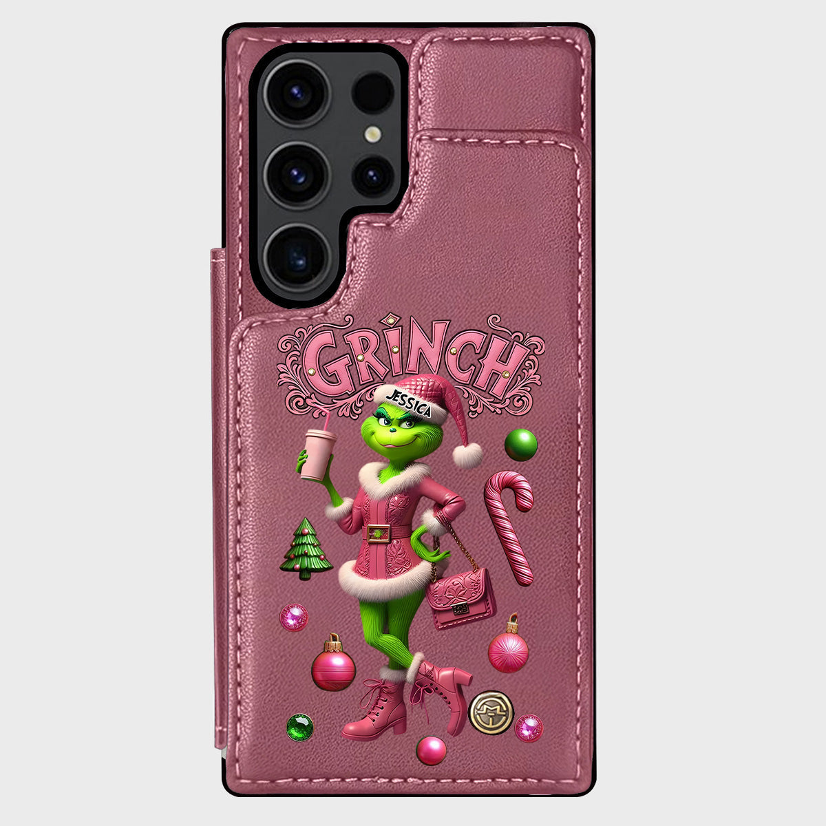 Merry Grinchmas - Personalized Stole Christmas Wallet Phone Case