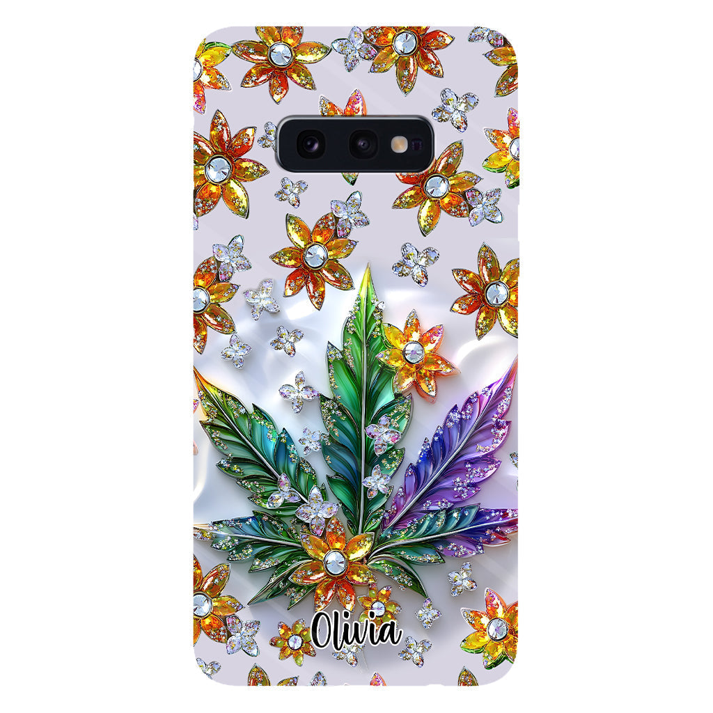 Belle feuille - Coque de téléphone personnalisée avec motif cannabis