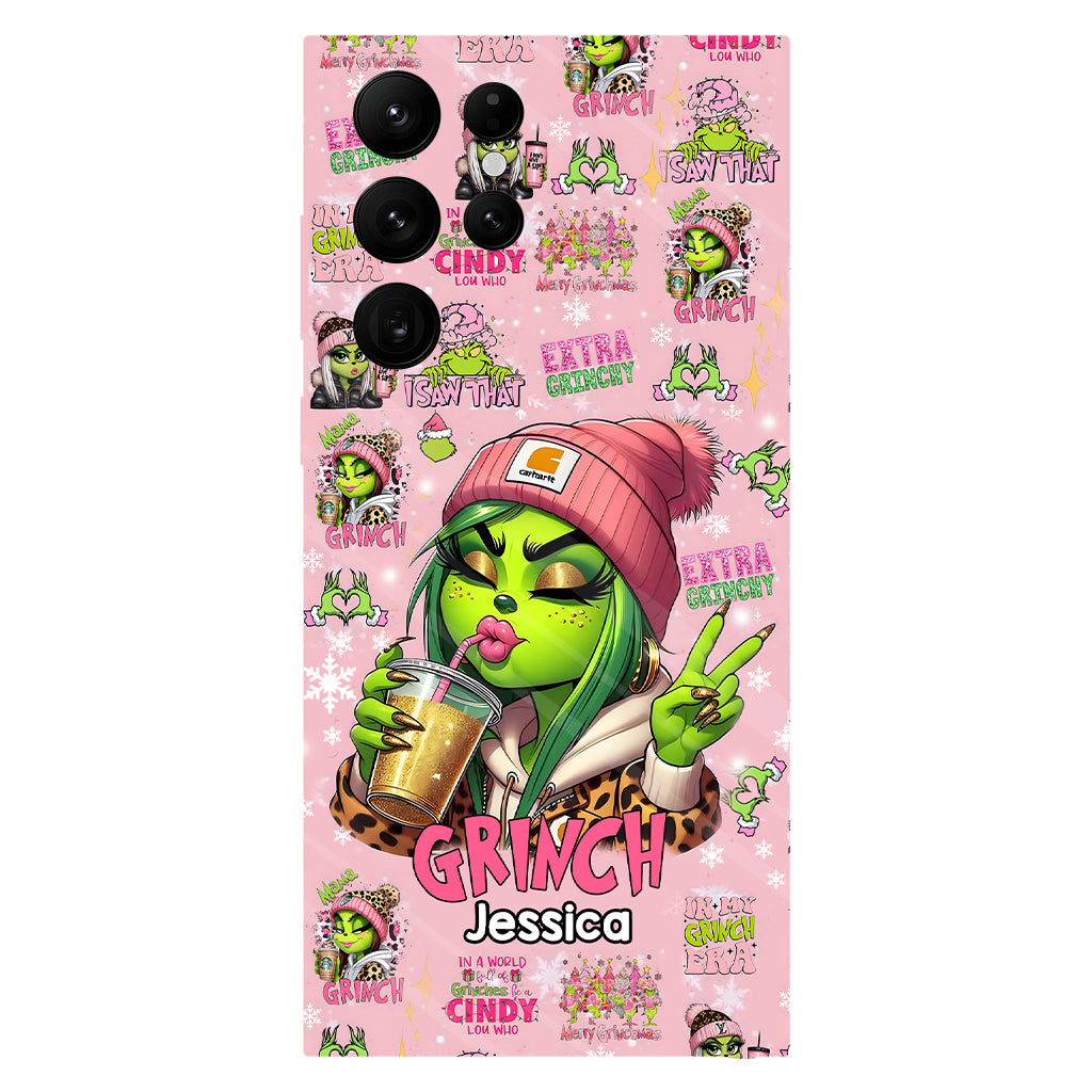 Coque de téléphone Pinky - Imprimé intégral « Étole de Noël » personnalisé