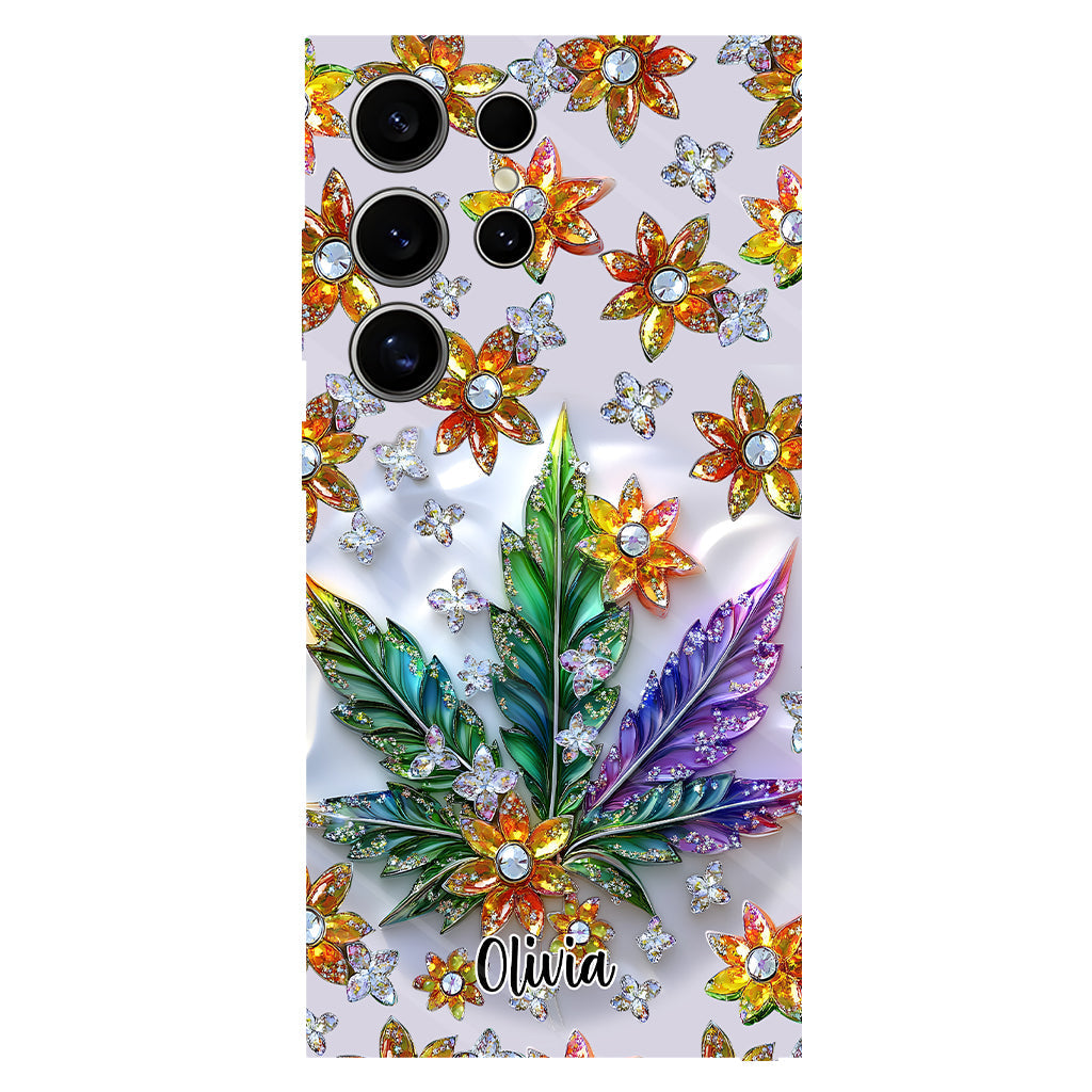 Belle feuille - Coque de téléphone personnalisée avec motif cannabis
