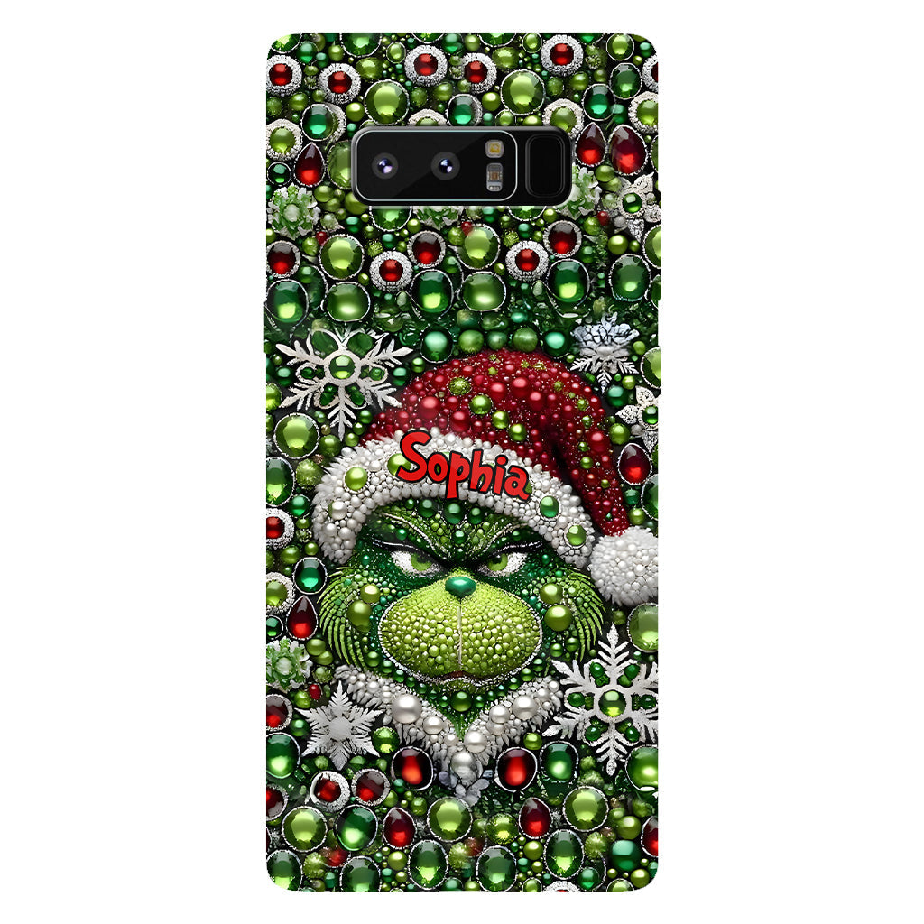 Joyeux Grinchmas - Coque de téléphone personnalisée avec imprimé intégral « Étole de Noël »
