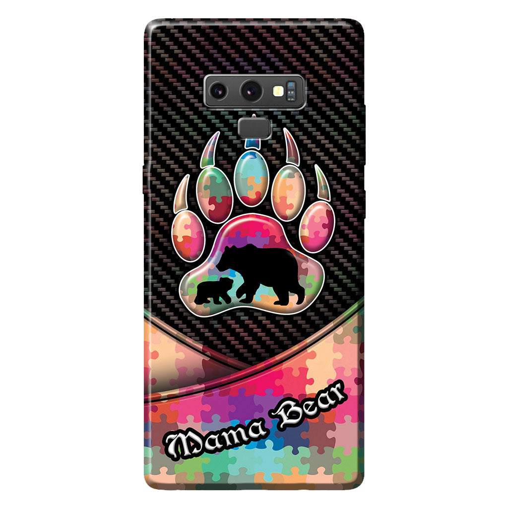 Coque de téléphone Maman Ours - Sensibilisation à l'autisme