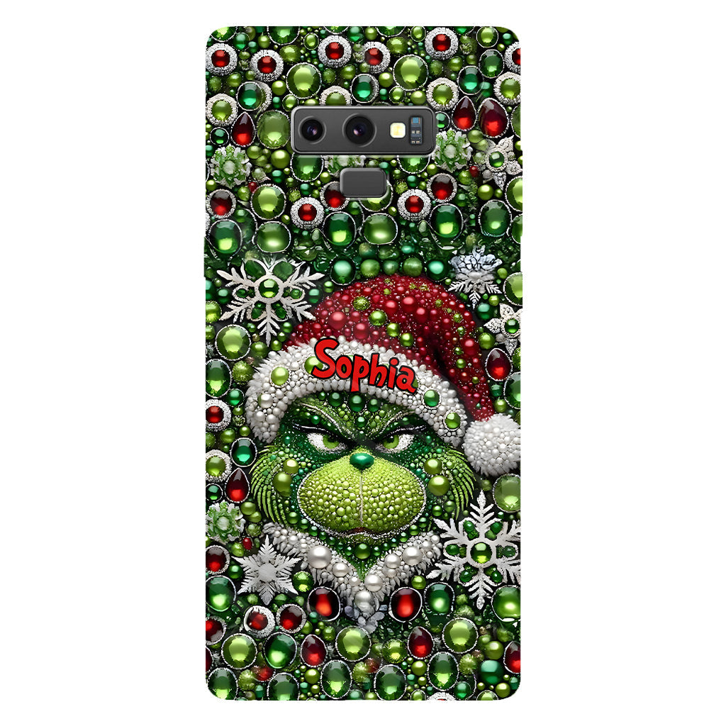 Joyeux Grinchmas - Coque de téléphone personnalisée avec imprimé intégral « Étole de Noël »