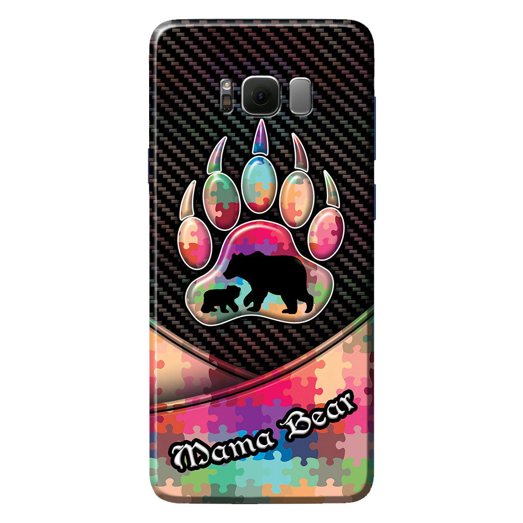 Coque de téléphone Maman Ours - Sensibilisation à l'autisme