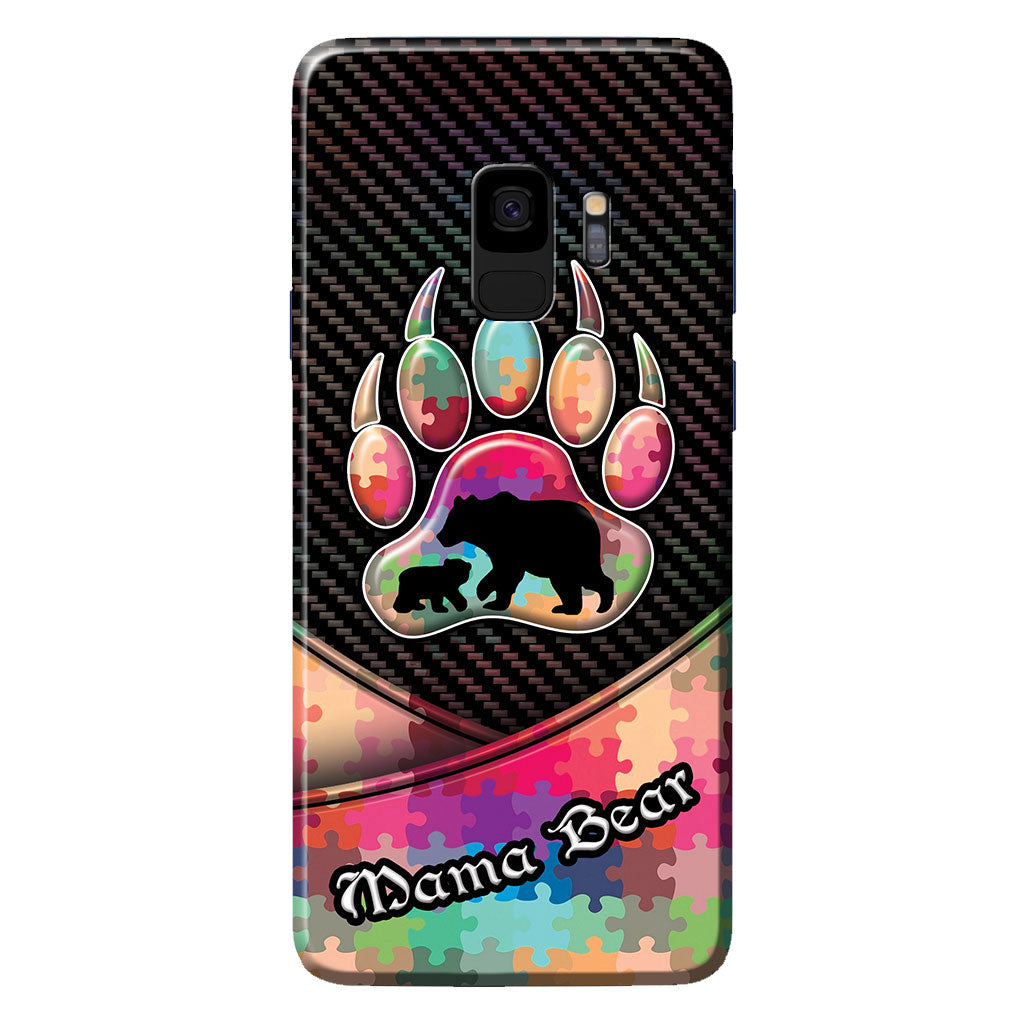 Coque de téléphone Maman Ours - Sensibilisation à l'autisme