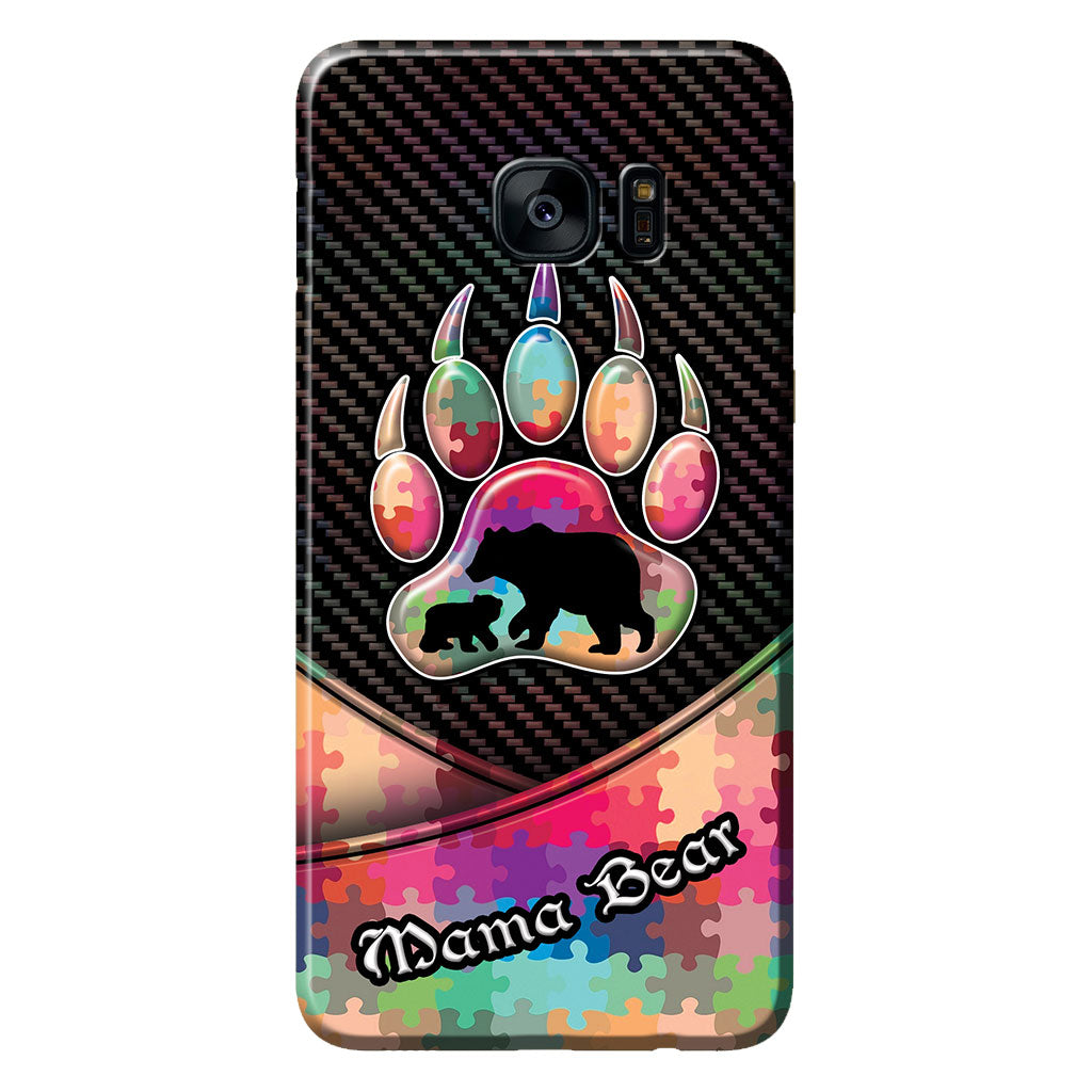 Coque de téléphone Maman Ours - Sensibilisation à l'autisme
