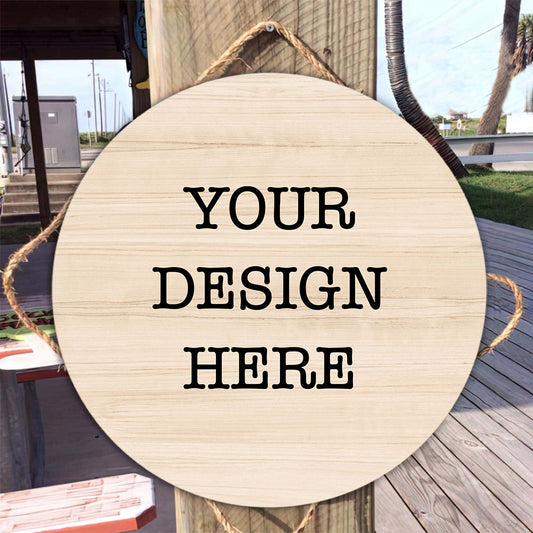 Panneau rond en bois YourDesign