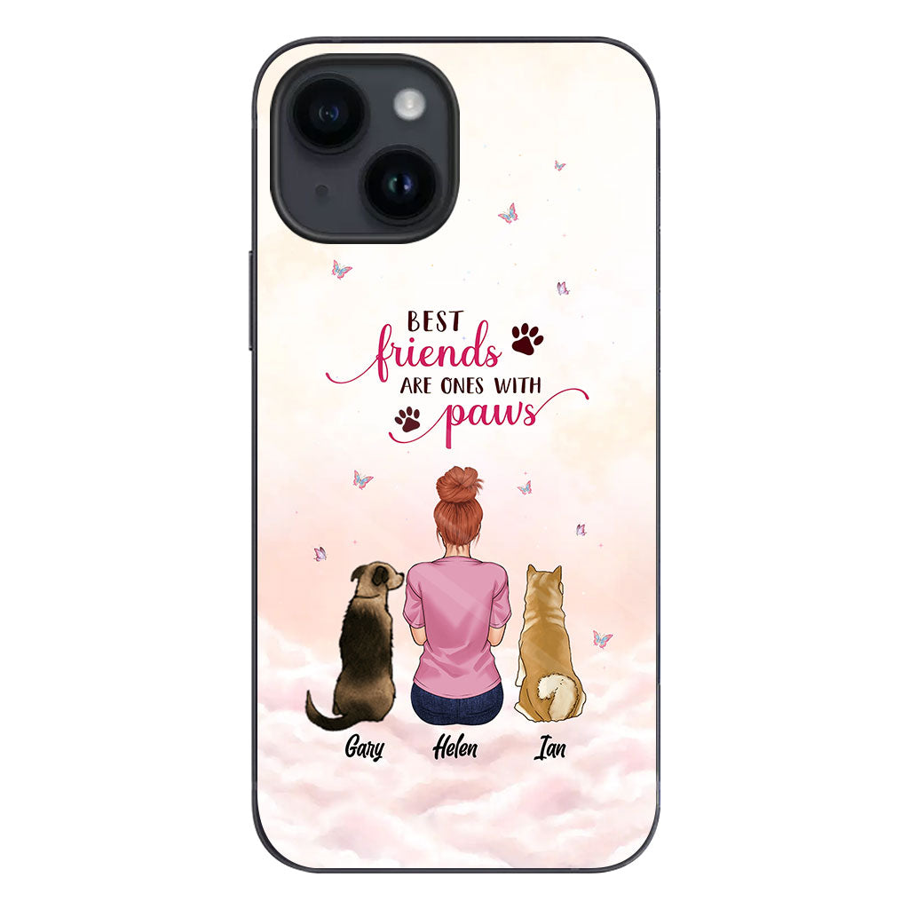 Les meilleurs amis sont ceux qui ont des pattes - Coque de téléphone transparente personnalisée pour chien