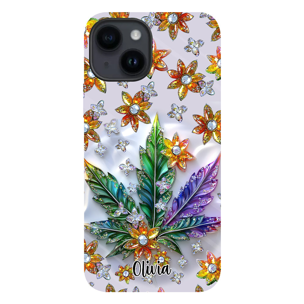 Belle feuille - Coque de téléphone personnalisée avec motif cannabis