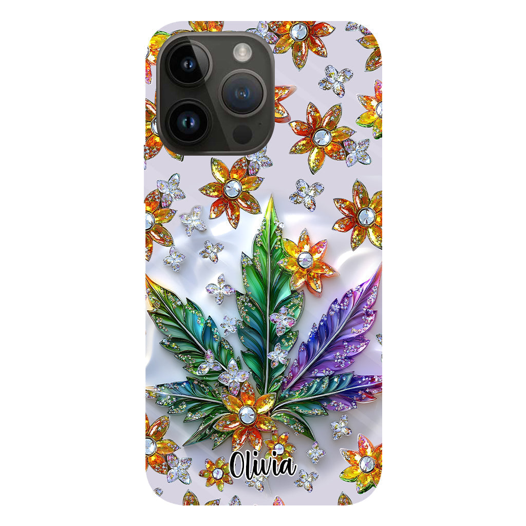 Belle feuille - Coque de téléphone personnalisée avec motif cannabis