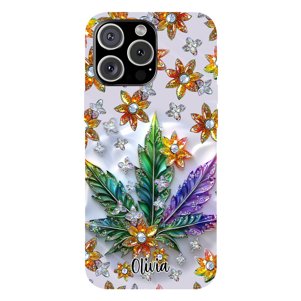 Belle feuille - Coque de téléphone personnalisée avec motif cannabis